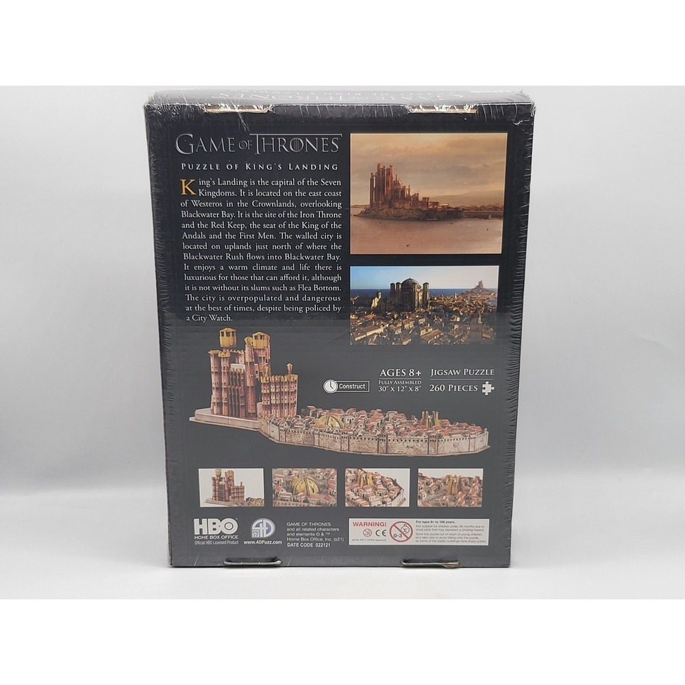Game of Thrones Puzzle of King's Landing 3D Map Model 260pc HBO Official New - Picture 2 of 2